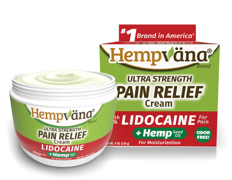 Recalled Hempväna Ultra Strength Pain Relief Cream with Lidocaine 4 ounce jar